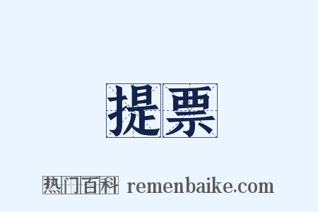 提票是什么意思的图片